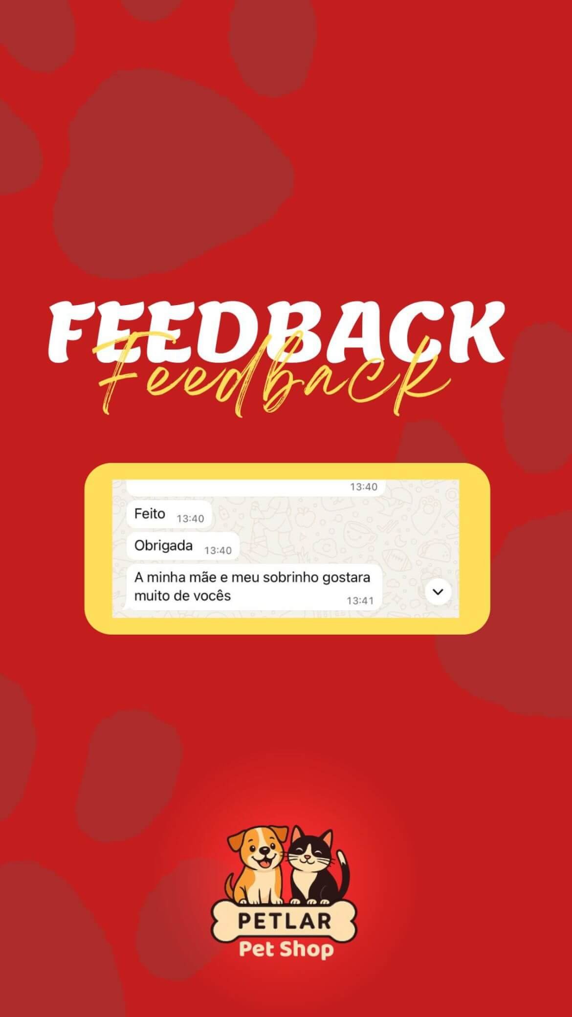 Depoimento 3 de cliente PetLar Araranguá